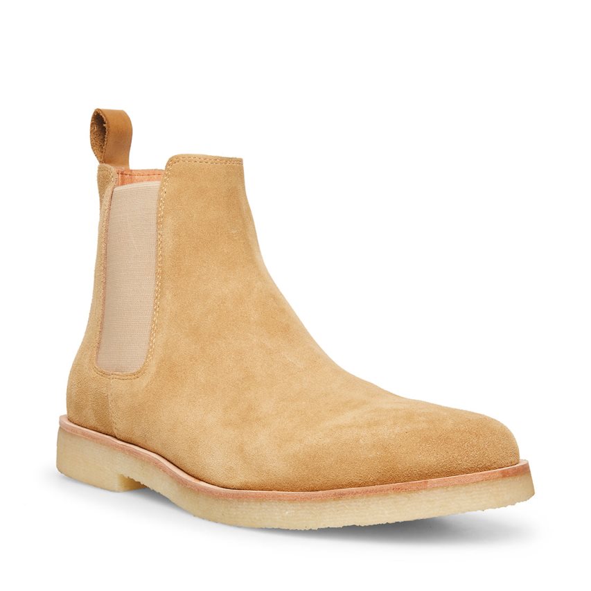 Light Brown Steve Madden Wilshire Suede Men's Chelsea Boots | PH 6879NZM